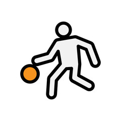 Playing basketball icon