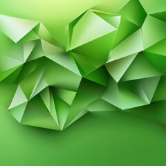 Obraz premium Green Geometric Low Poly Background