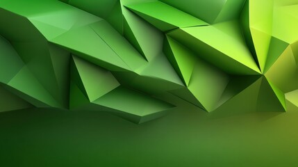 Obraz premium Green geometric low poly texture with a faceted design and vibrant colors, ideal for modern and high-tech visual presentations
