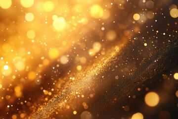 Obraz premium gold abstract background with bokeh defocused lights