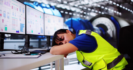 Bored Woman Sleeping. Restful Tired Employee © Andrey Popov