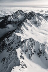 Obraz premium Snowy mountain landscape