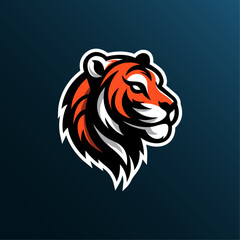 Modern Tiger Head Logo