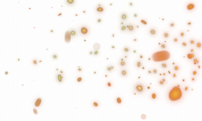 3d render of fire embers or particles for video overlay effect, transparent background in png format.