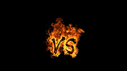 burning fire VS Logo