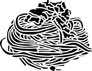 spaghetti illustration pasta silhouette noodle logo food icon ramen outline asian meal italian chinese pattern macaroni restaurant tasty cooking shape to vector graphic background