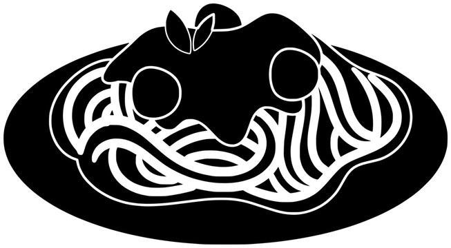 recommend clip art: spaghetti illustration pasta silhouette noodle logo food icon ramen outline asian meal italian chinese pattern macaroni restaurant tasty cooking shape to vector graphic background