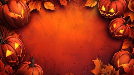 funky halloween 2023 sales banner background with copy space, top view