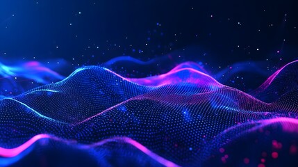 Abstract digital wave pattern with vibrant colors