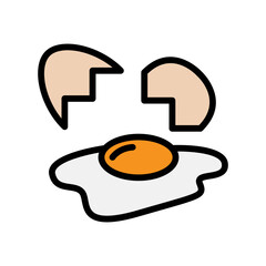 Egg cracked icon