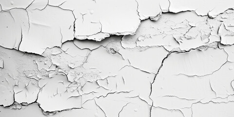 Obraz premium Rustic Texture of Peeling White Paint on a WalL