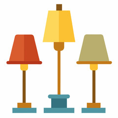 Bedside Lamps, Table Lamps & Wall-Mounted Lamps - Vector Illustration, SVG Files, Cricut & Silhouette Cut Files, Clipart & Graphics