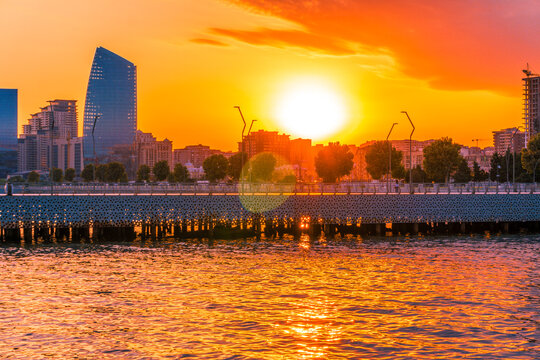 Golden Hour in the White City. Baku, Azerbaijan.