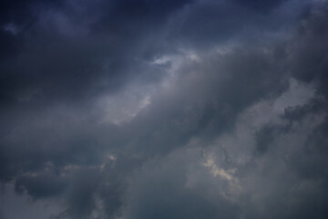 Background of dark clouds before thunder storm