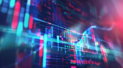 Fototapeta premium analysis on the monitor. Concept of fundamental and technical analysis. Stock market charts