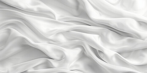 Obraz premium Luxurious Smooth White Silk Fabric Texturce