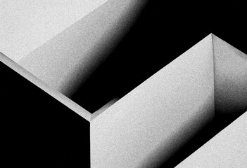 Abstract black and white gray grainy texture gradient background
