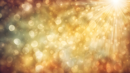 A vibrant abstract background featuring a blend of golden hues with soft bokeh and shimmering light spots for visual appeal.