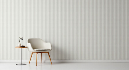 Fototapeta premium white chair in front of a wall