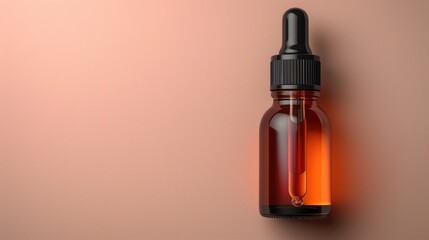 Elegant Amber Glass Dropper Bottle specifically designed for Essential Oils and Serums