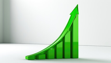 3D Green Growth Chart: Dynamic and Eco-Friendly Data Visualization