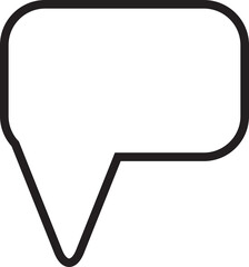 Blank Comic Speech Bubble Line Illustration