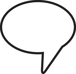 Fototapeta premium Blank Comic Speech Bubble Line Illustration