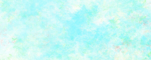 Abstract Sky cloud landscape blue background with tiny clouds. Beautiful Blue acrylic and watercolor textures on white art board. The summer sky is colorful, clearing day art painting for texture back