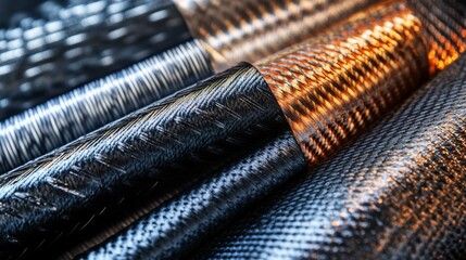 Carbon Fiber Material Texture Closeup.