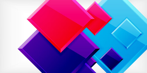 Shiny glossy metallic or plastic square design background. Vector Illustration For Wallpaper, Banner, Background, Card, Book Illustration, landing page