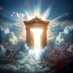 Mysterious door to heaven. Judgment day