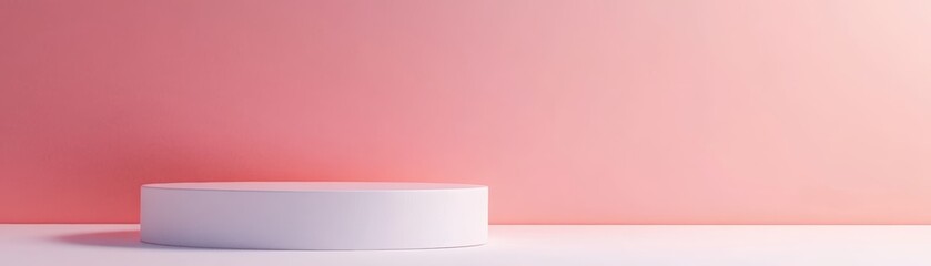 Fototapeta premium Minimalist Pink and White Product Display Stand