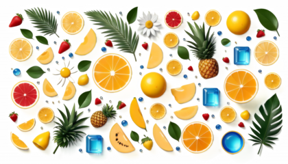  rendering icon premium 3d summer png background summer sea pool ice cream cool nature relax slipper boat beach chair holiday maker ball poster colourful summer object surfboard object enjoy