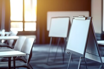 Blank Whiteboard in Conference Room