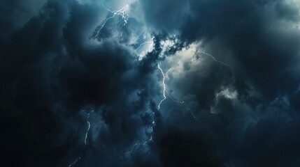 Fototapeta premium Electric abstract wallpaper featuring vivid purple and blue lightning, captured in ultra-high definition.