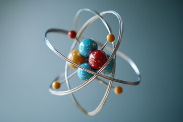 A Colorful Model of an Atom with Silver Orbitals