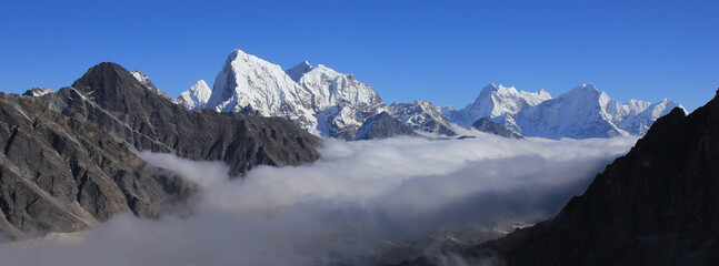 Autumn scene in the Gokyo Valley, Nepal.