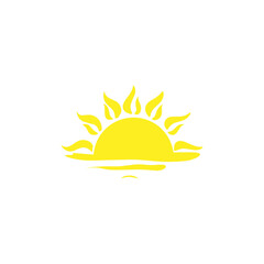 Sun abstract shape logo vector