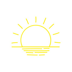 Sun abstract shape logo vector