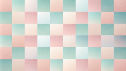 Fototapeta premium Pastel checkered pattern in soft shades. 