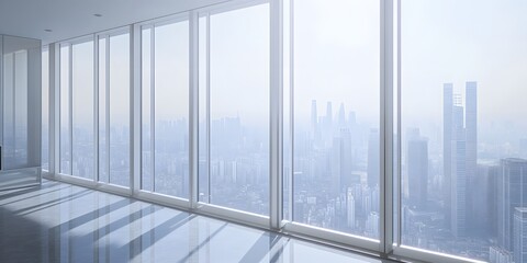 Fototapeta premium Modern Office with City View