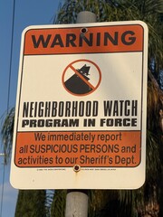 Neighborhood watch sign