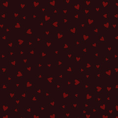 Minimalistic seamless pattern with small hearts on a plain background. Vector print for wallpaper, fabric, textile design, wrapping paper.