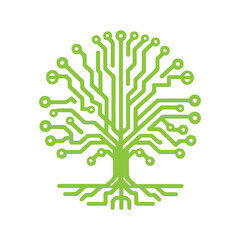 Abstract Circuit Board Tree icon