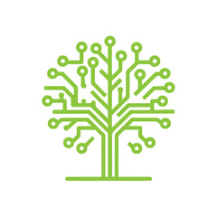 Abstract Circuit Board Tree icon