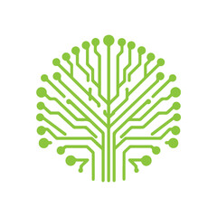 Abstract Circuit Board Tree icon