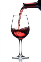 Red wine being served in glass
