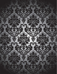 Seamless damask pattern on  wallpaper