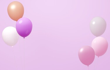 背景素材_風船_紫