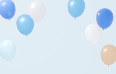 背景素材_風船_水色